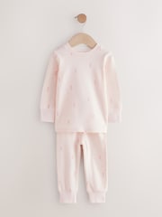 Pink/Cream Stampy Snuggle Pyjamas 3 Pack (9mths-12yrs) - Image 12 of 13