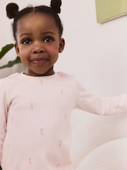 Pink/Cream Stampy Snuggle Pyjamas 3 Pack (9mths-12yrs) - Image 4 of 13