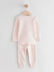 Pink/Cream Stampy Snuggle Pyjamas 3 Pack (9mths-12yrs) - Image 8 of 13