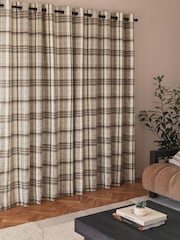 perilo; platnen Poglej karirast; s karirastim vzorcem Eyelet Lined zavese - Slika 3 iz 5