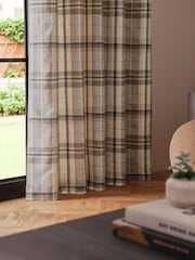 perilo; platnen Poglej karirast; s karirastim vzorcem Eyelet Lined zavese - Slika 4 iz 5