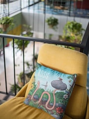 100% Cotton Personalised Superworm Cotton Cushion by Star Editions - Image 2 of 3