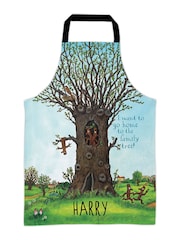 Star Editions Man Childrens 100% Cotton Personalised Family Tree Stick Black Apron - Image 1 of 2