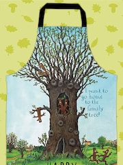 Star Editions Man Childrens 100% Cotton Personalised Family Tree Stick Black Apron - Image 2 of 2