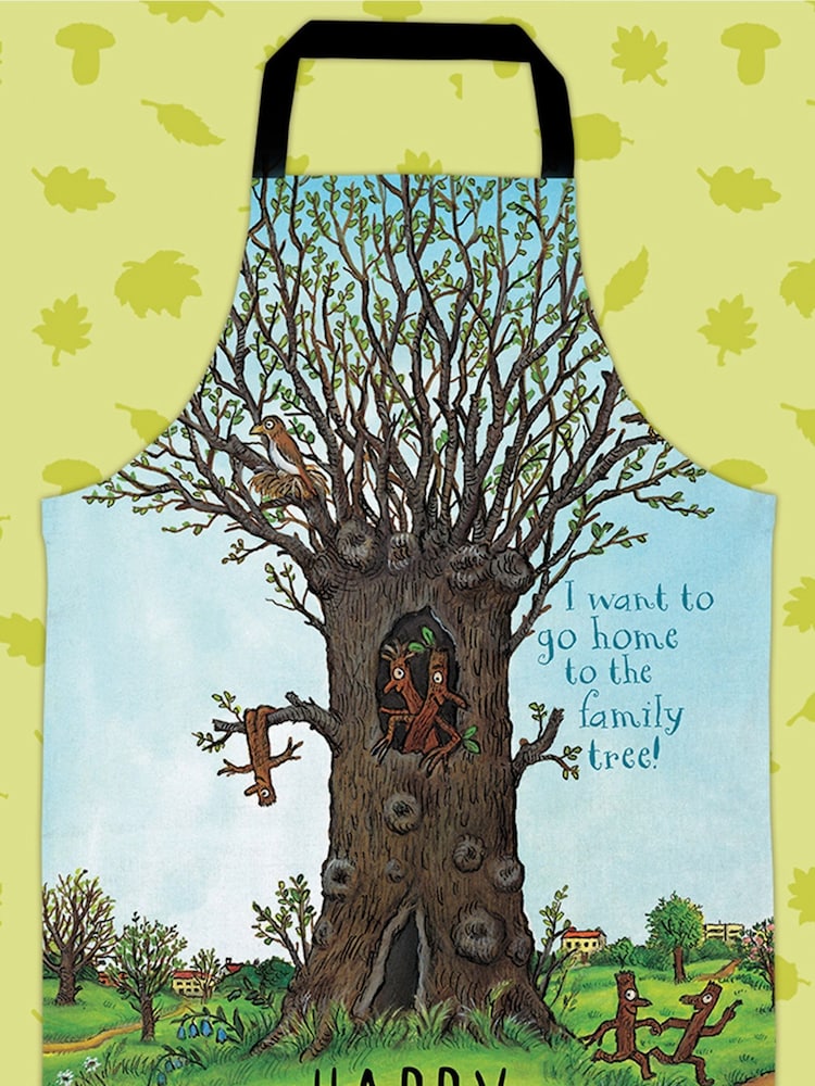 Star Editions Man Childrens 100% Cotton Personalised Family Tree Stick Black Apron - Image 2 of 2
