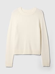 Gap Cream CashSoft Textured Crew Neck Jumper - Image 4 of 5