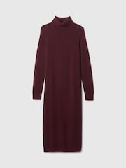 Gap Burgundy Red CashSoft Turtle Neck Maxi Jumper Dress - Image 3 of 3