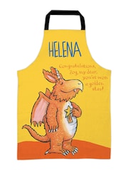 Star Editions Yellow 100% Cotton Personalised Congratulations Zog Childrens Apron - Image 1 of 2