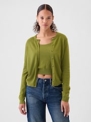 Gap Green CashSoft Cardigan - Image 1 of 5