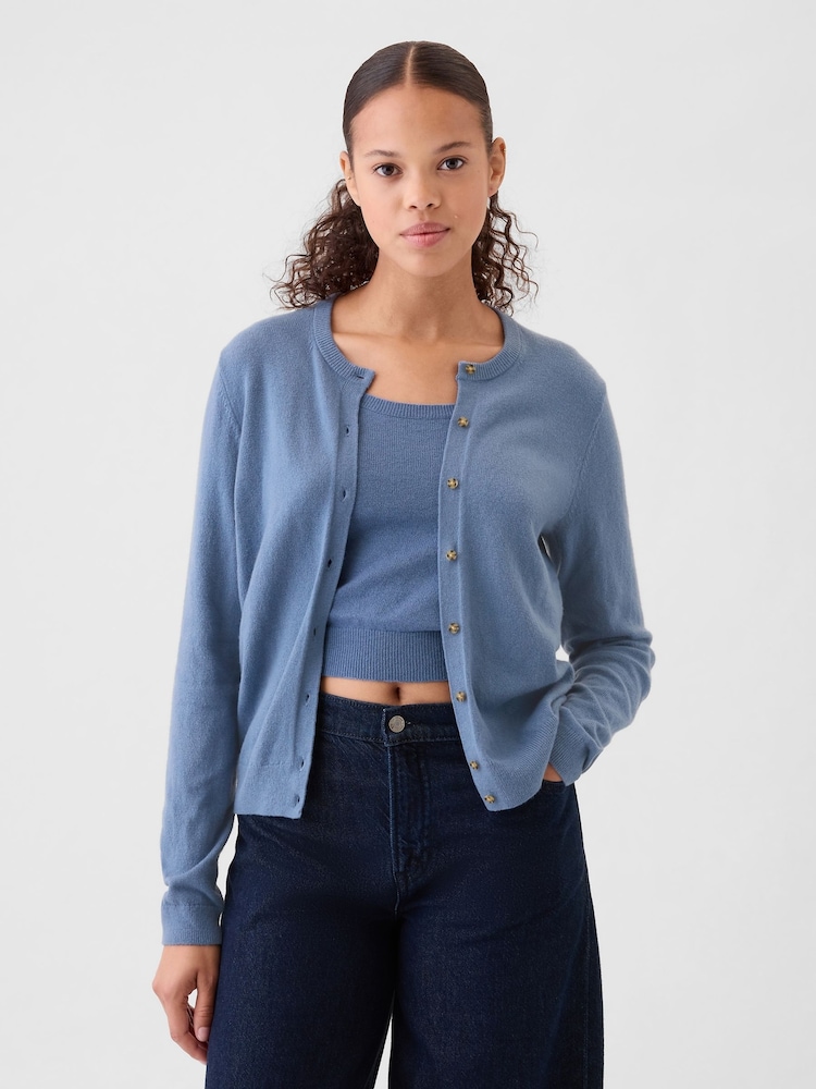 Gap Blue CashSoft Cardigan - Image 1 of 5