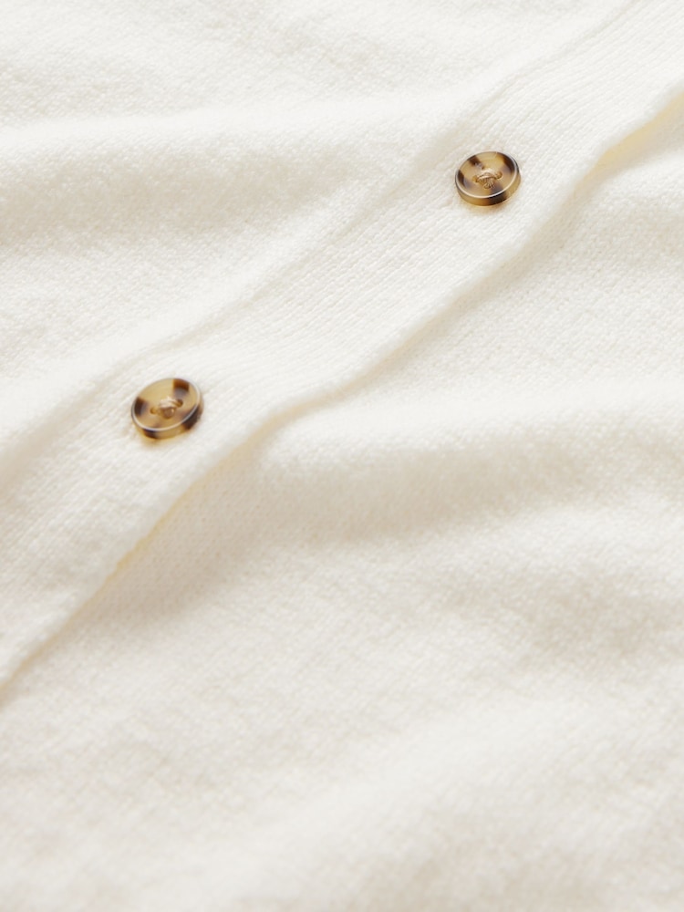 Gap White CashSoft Lightweight Crew Neck Cardigan - Image 5 of 5