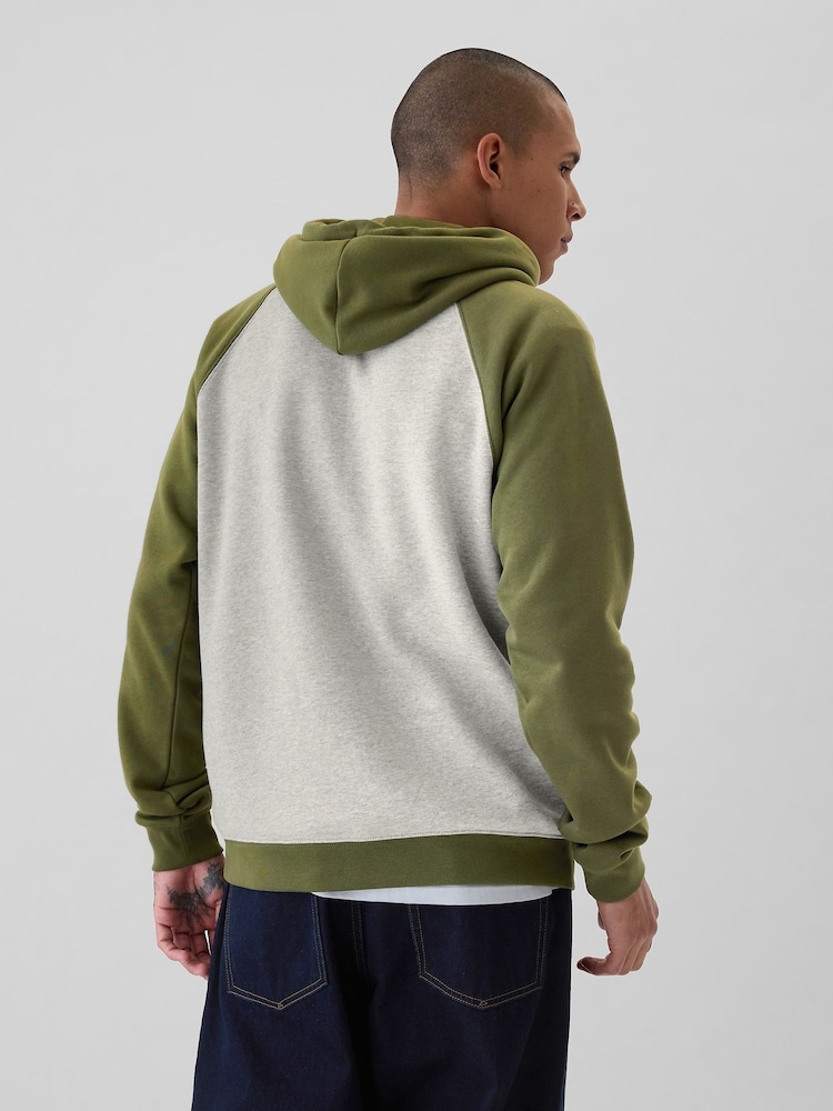 Gap Green/Grey Athletic Logo Hoodie - Image 2 of 5 Gap Green/Grey Athletic Logo Hoodie - Image 2 of 5