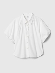 Gap White Cotton Bubble Short Sleeve Shirt - Image 4 of 4