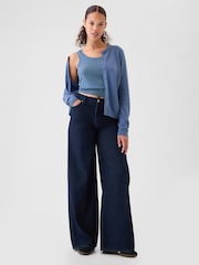 Gap Blue CashSoft Cropped Vest Top - Image 3 of 3