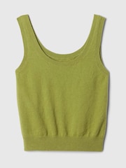 Gap Green CashSoft Cropped Vest Top - Image 4 of 6
