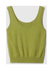 Gap Green CashSoft Cropped Vest Top - Image 5 of 6