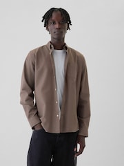 Gap Brown Regular Fit Long Sleeve Oxford Shirt - Image 1 of 5
