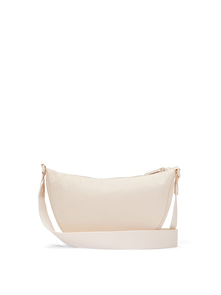 Victoria's Secret PINK White Shell Crescent Crossbody Bag - Image 2 of 4