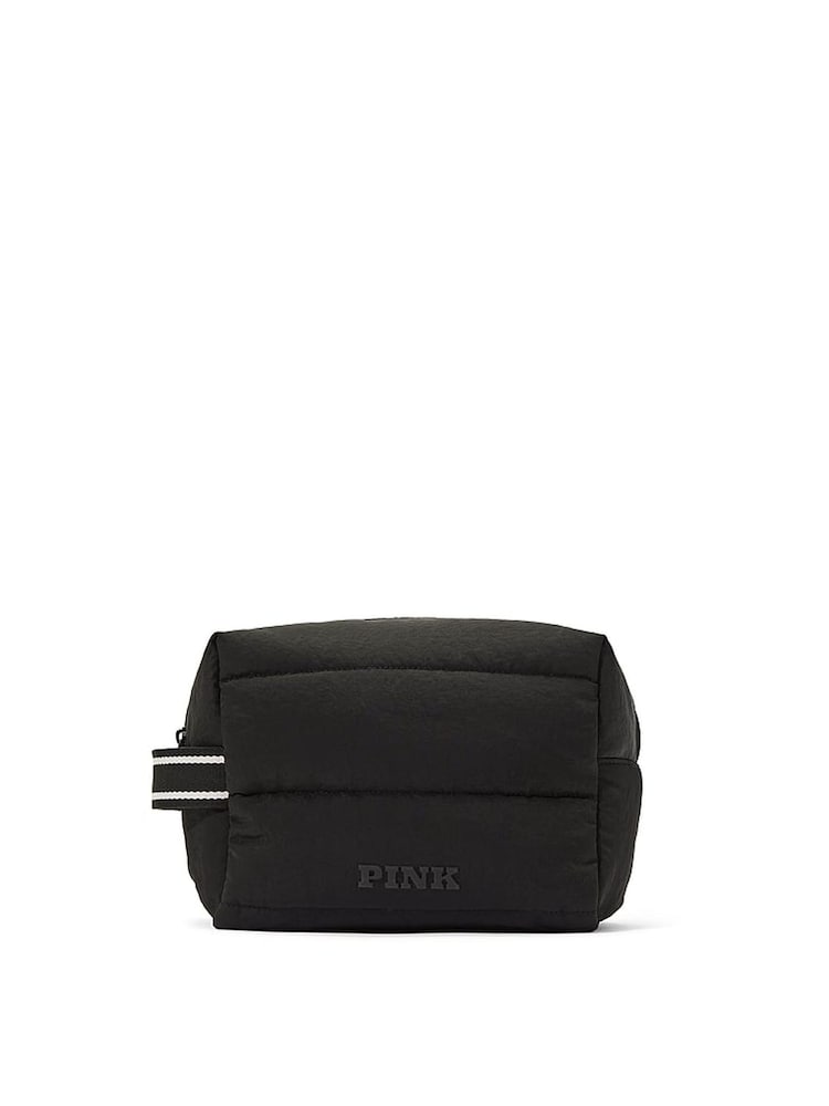 Victoria's Secret PINK Black Puffer Makeup Bag - Image 1 of 3