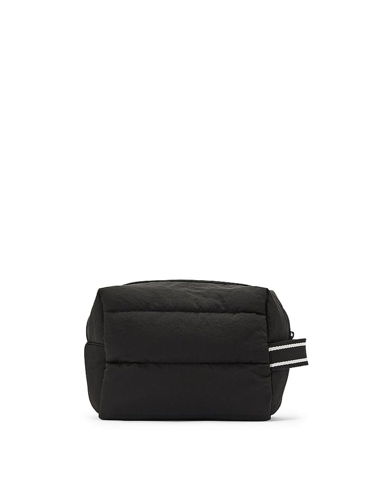 Victoria's Secret PINK Black Puffer Makeup Bag - Image 2 of 3 Victoria's Secret PINK Black Puffer Makeup Bag - Image 2 of 3
