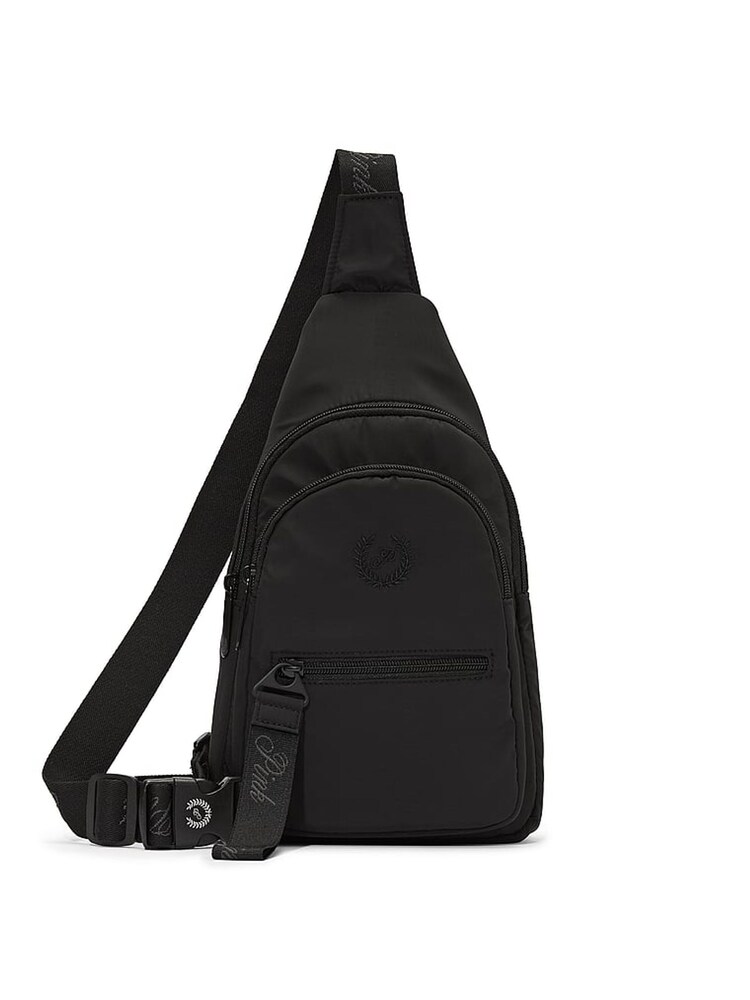 Victoria's Secret PINK Black Sling Bag - Image 1 of 4 Victoria's Secret PINK Black Sling Bag - Image 1 of 4