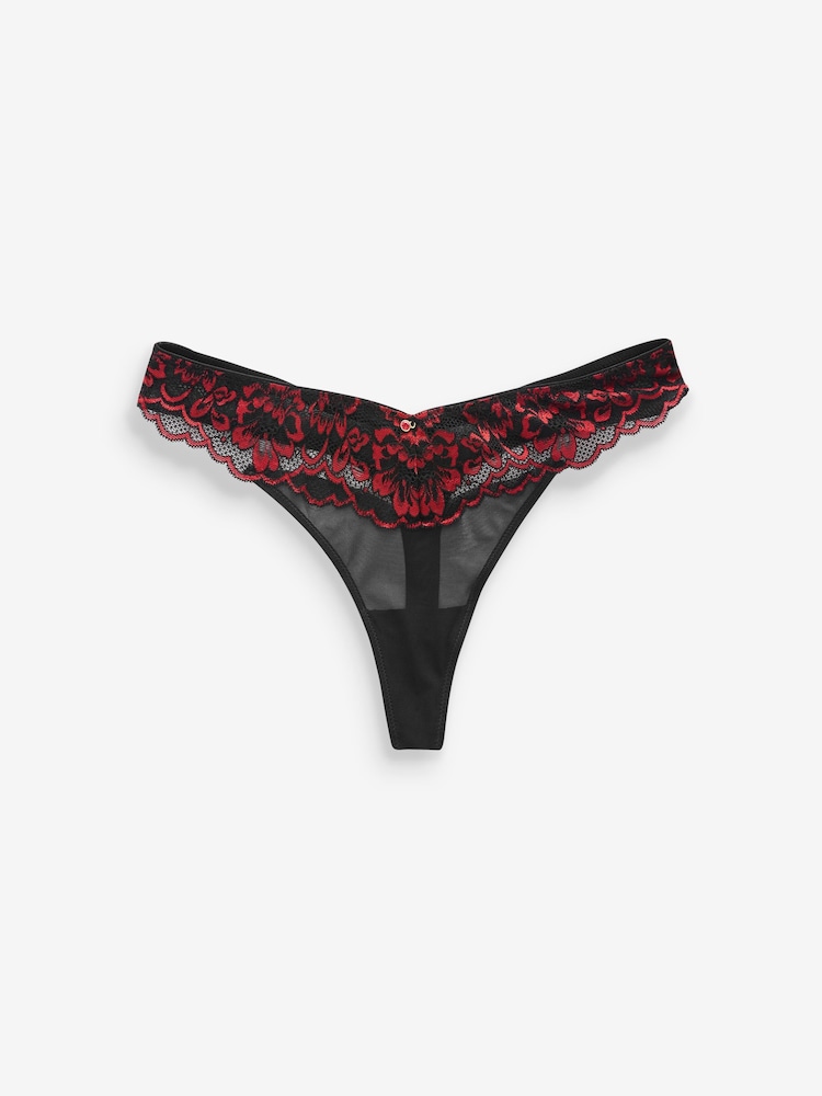 Ann Summers Black Sexy Lace Thong - Image 5 of 5