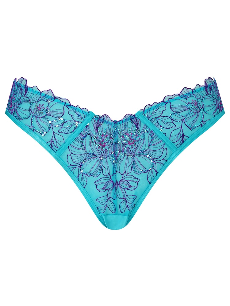 Ann Summers Camille Paiete Brodat Picior Înalt Brazilian Chiloți - Image 5 of 5