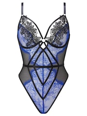 Ann Summers Black Lovers Secret Floral Lace Crotchless Bodies - Image 5 of 5