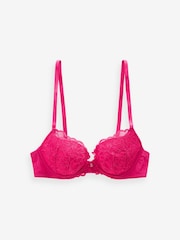 Ann Summers Pink Sexy Lace Planet Padded Plunge Bra - Image 5 of 5