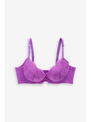 Ann Summers Purple Sexy Lace Planet Padded Plunge Bra - Image 6 of 6