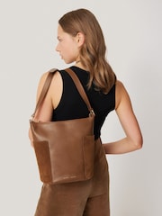 Jigsaw Brown Slouchy Bucket Bag - Image 5 of 7