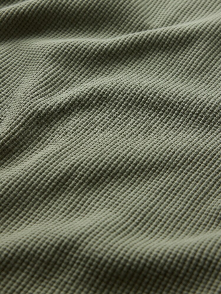 Gap Green Waffle Knit Long Sleeve Crew Neck T-Shirt (4-13yrs) - Image 3 of 3