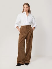 Jigsaw White Heritage 100% Cotton Relaxed Shirt - Image 2 of 6