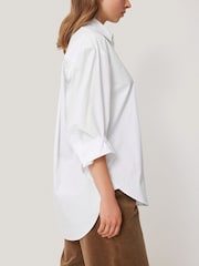 Jigsaw White Heritage 100% Cotton Relaxed Shirt - Image 3 of 6