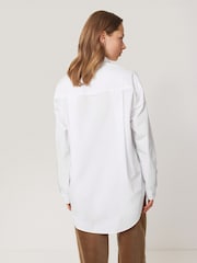 Jigsaw White Heritage 100% Cotton Relaxed Shirt - Image 4 of 6