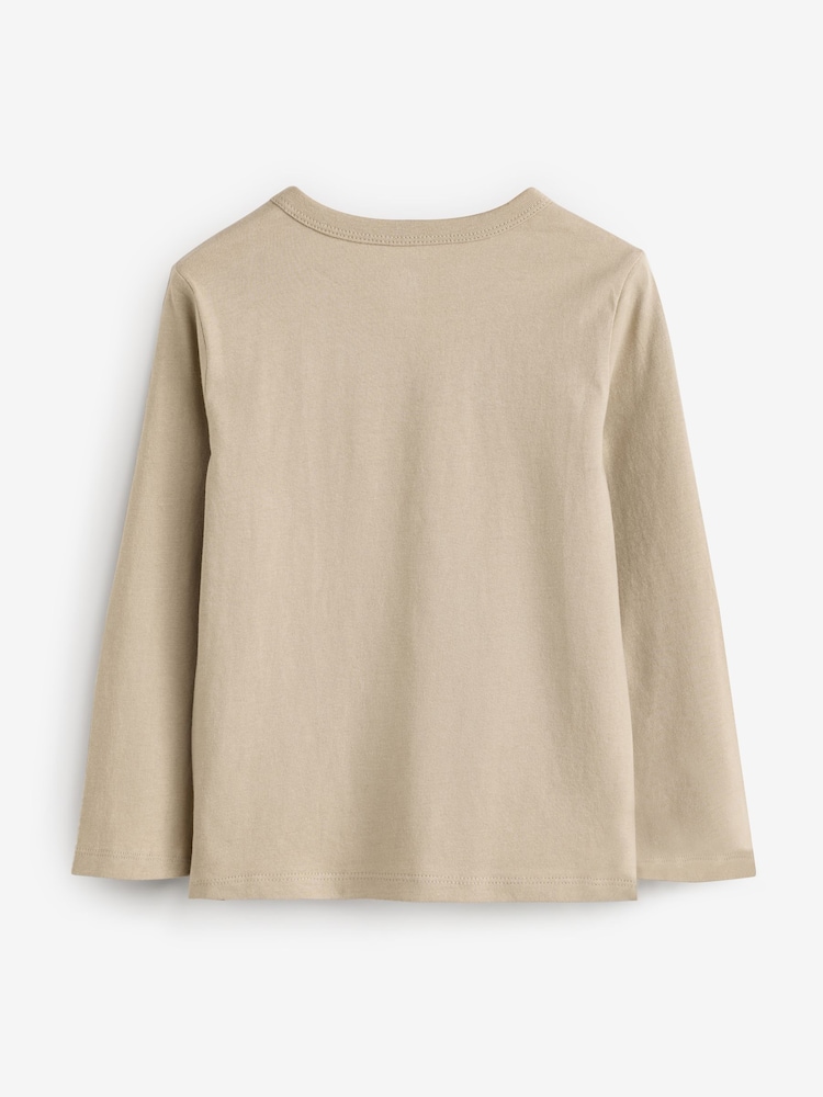 Gap Beige Long Sleeve Graphic T-Shirt (4-13yrs) - Image 2 of 4