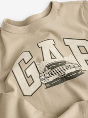 Gap Beige Long Sleeve Graphic T-Shirt (4-13yrs) - Image 3 of 4