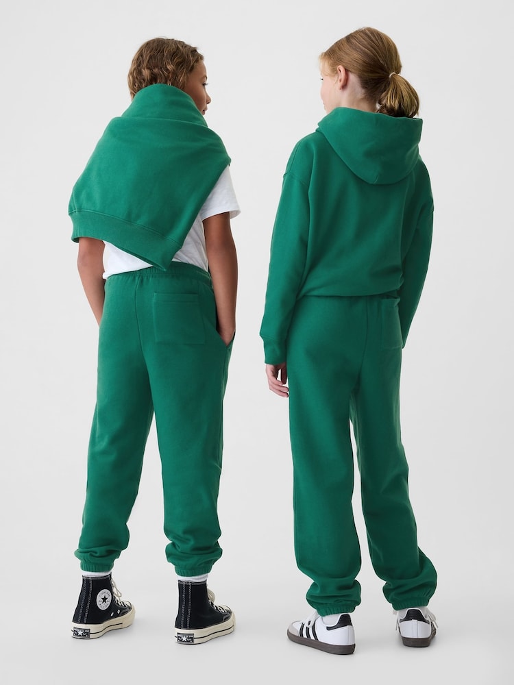 Gap Green Vintage Soft Fleece-Lined Joggers (4-13yrs) - Image 2 of 5 Gap Green Vintage Soft Fleece-Lined Joggers (4-13yrs) - Image 2 of 5