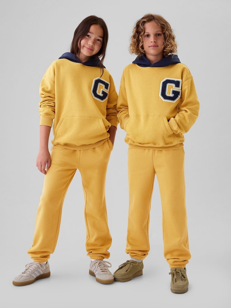 Gap Yellow Vintage Soft Fleece-Lined Joggers (4-13yrs) - Image 1 of 5
