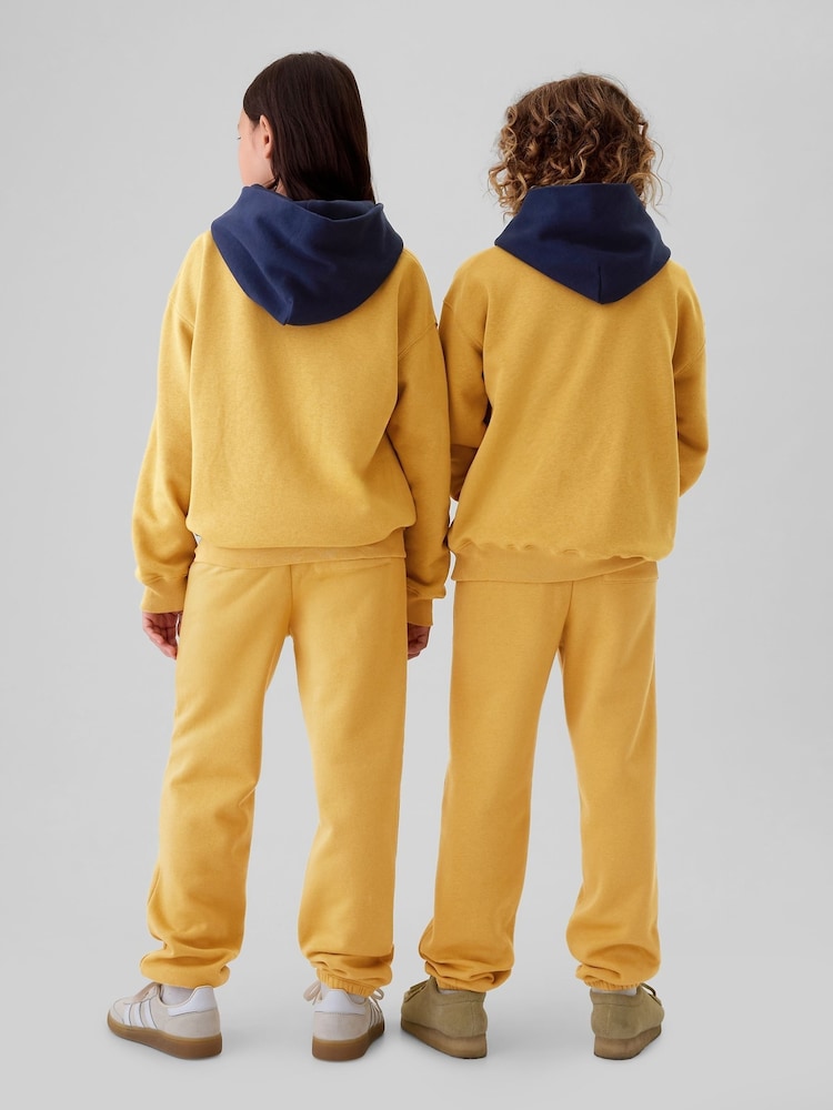 Gap Yellow Vintage Soft Fleece-Lined Joggers (4-13yrs) - Image 2 of 5