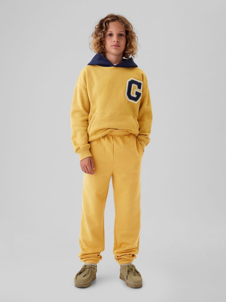 Gap Yellow Vintage Soft Fleece-Lined Joggers (4-13yrs) - Image 4 of 5