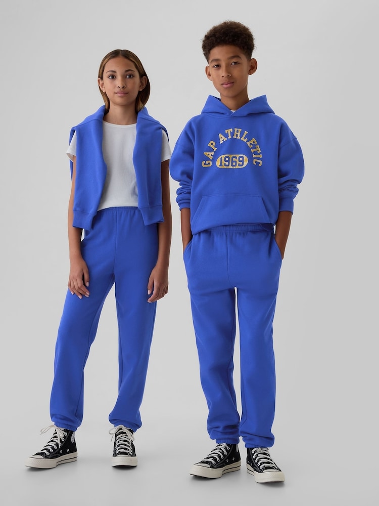 Gap Blue Vintage Soft Fleece-Lined Joggers (4-13yrs) - Image 1 of 5