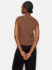 Jigsaw Brown Cotton Blend Crew Neck Tank - Image 5 of 6