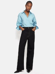 Jigsaw Blue Heritage 100% Cotton Relaxed Shirt - Image 3 of 6