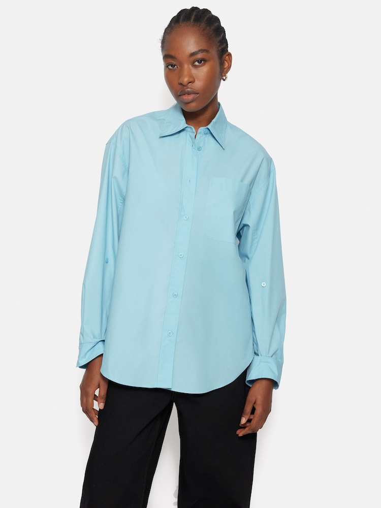 Jigsaw Blue Heritage 100% Cotton Relaxed Shirt - Image 6 of 6