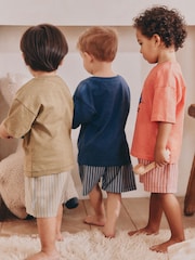 Multi Stripe Transport Woven Shorts Pyjamas 3 Pack (9mths-8yrs) - Image 2 of 13