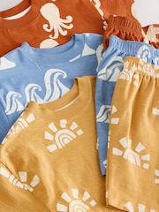 Multi Bright Sun and Sea Short Pyjamas 3 Pack (9mths-12yrs) - Image 4 of 5