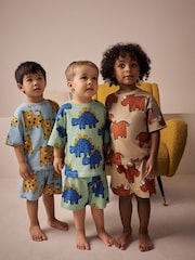 Multi Animal Short Pyjamas 3 Pack (9mths-8yrs) - Image 1 of 6