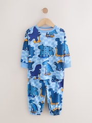 Orange/Navy Dinosaur 3 Pack Oversized Pyjamas (9mths-10yrs) - Image 6 of 11