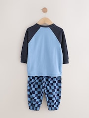 Orange/Navy Dinosaur 3 Pack Oversized Pyjamas (9mths-10yrs) - Image 9 of 11